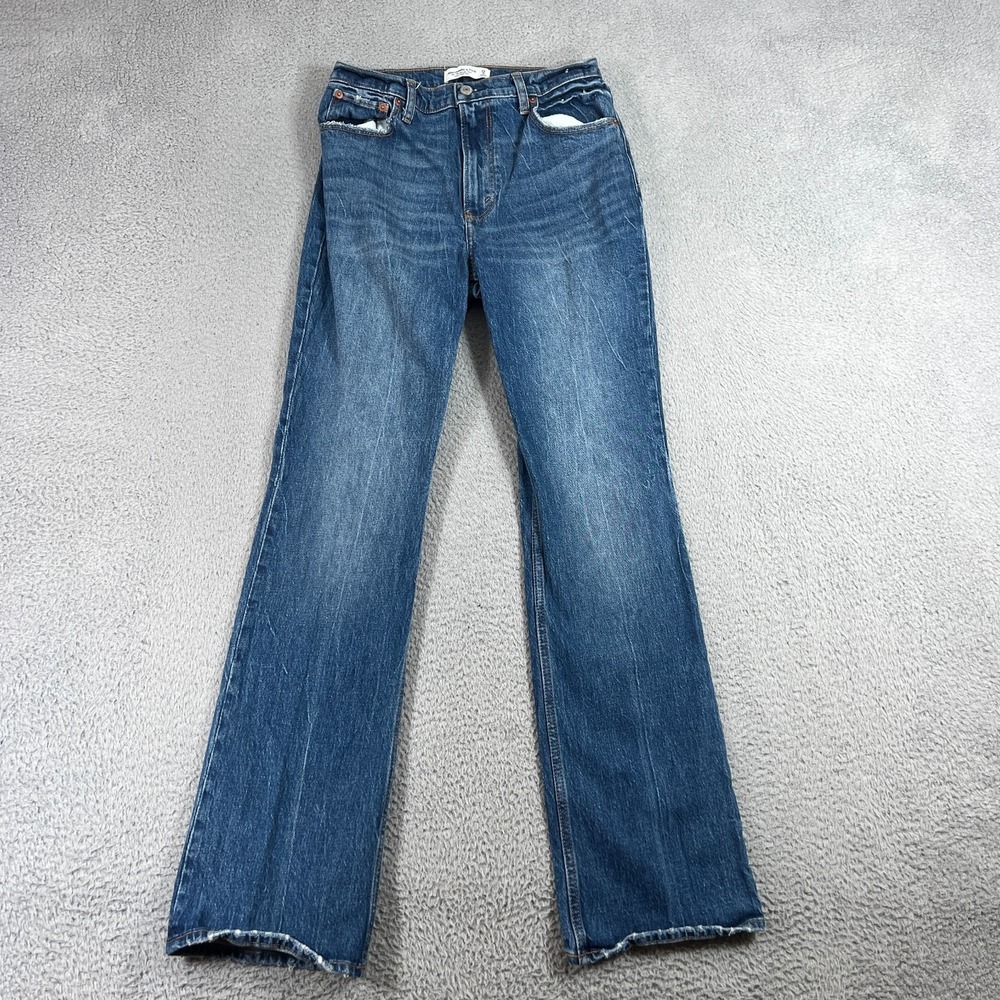 Abercrombie & Fitch Jeans Womens 8 70s Vintage Flare Ultra High Rise Jean Blue